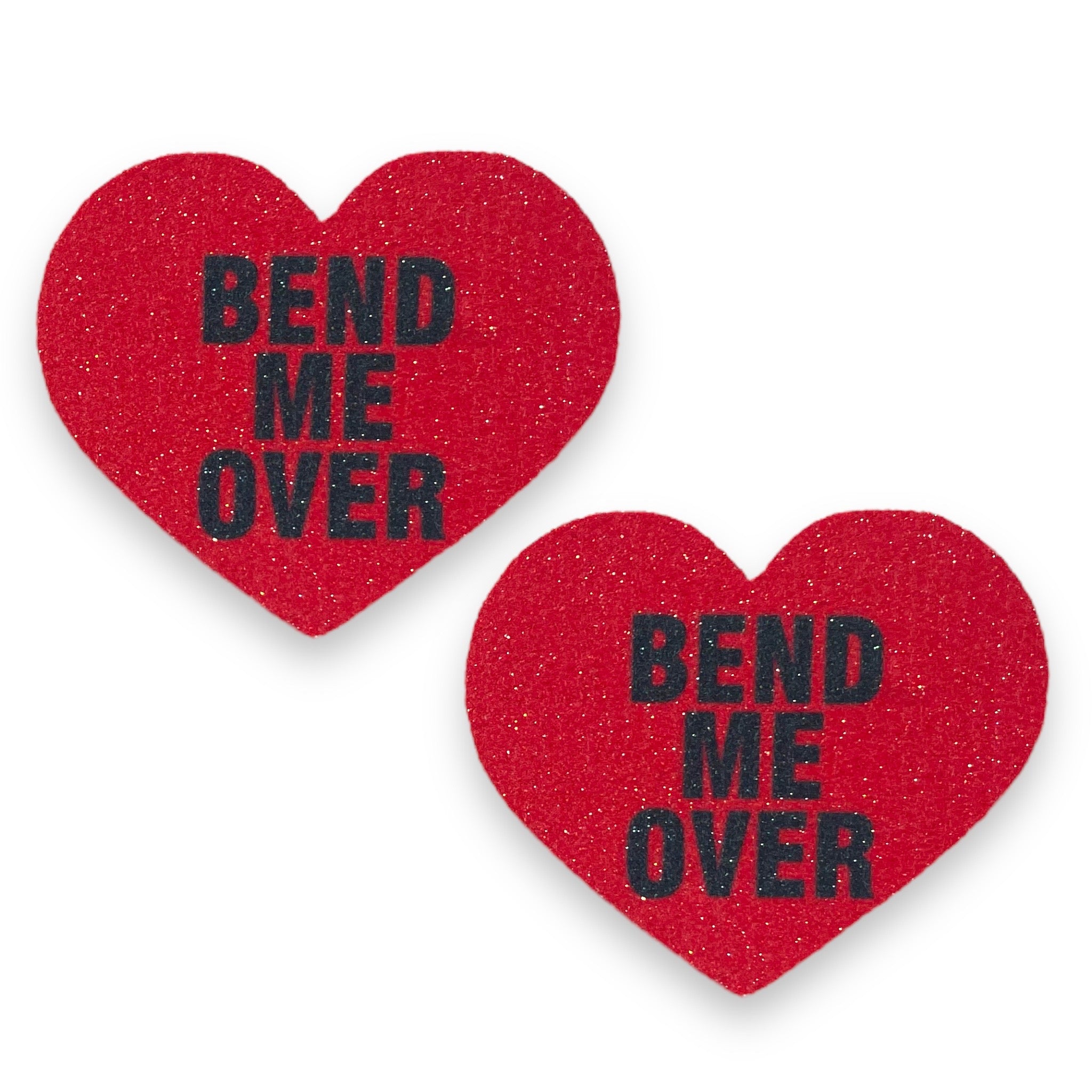 Bend Me Over Heart Glitz Nips Pasties