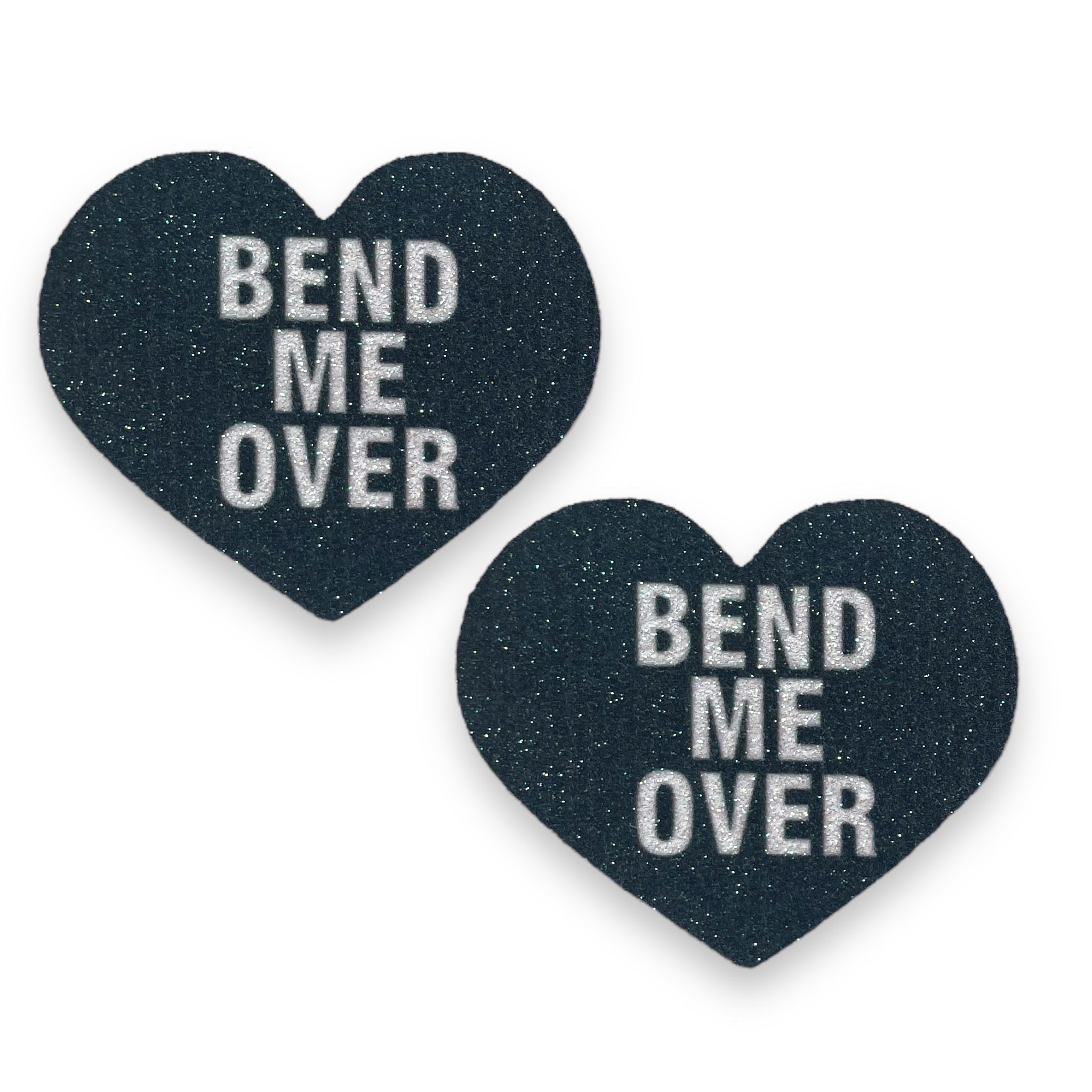 Bend Me Over Heart Glitz Nips Pasties