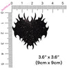 Black Flames Heart Pasties