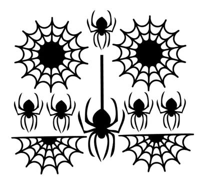 black widow spider body stickers