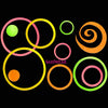 Spiral/Circles Glow-in-the-Dark Body Stickers-Mini - Sasswear