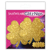 Sasswear gold glitter clover pasties