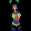 Light Up Green Mushroom Festival Bra