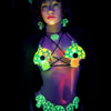 Light Up Green Mushroom Festival Bra