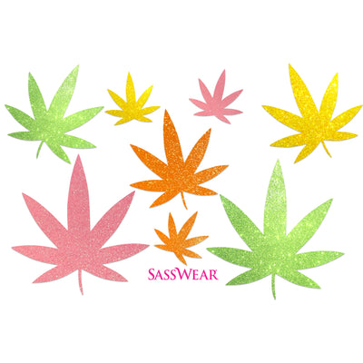 Weed Glow-in-the-Dark Body Stickers-Mini - Sasswear