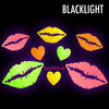 Lips/Kiss Glow-in-the-Dark Body Stickers-Mini - Sasswear