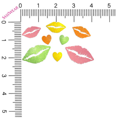 Lips/Kiss Glow-in-the-Dark Body Stickers-Mini - Sasswear