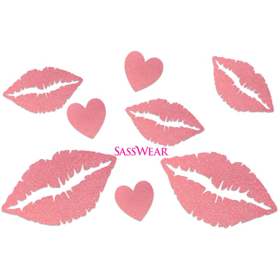 Lips/Kiss Glow-in-the-Dark Body Stickers-Mini - Sasswear