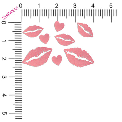 Lips/Kiss Glow-in-the-Dark Body Stickers-Mini - Sasswear