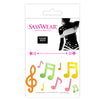 Music Notes Glow-in-the-Dark Body Stickers-Mini - Sasswear