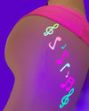 Music Notes Glow-in-the-Dark Body Stickers-Mini - Sasswear