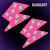 Neon Pink Reflective Light Bolts