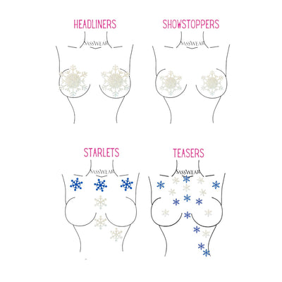 Glitz Nips Let it Snow Sparkly Snowflake Starlets