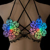 Light Up Spider Web Festival Bra