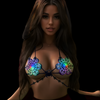 light up spider web festival bra