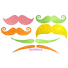 Mustache Glow Body Finger Stickers Neon - Sasswear