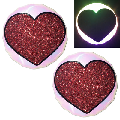 LED Nipple Pasties- Heart Clickers by Sasswear - Sasswear