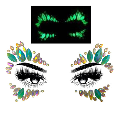 Jeweled Face Stickers- Glow