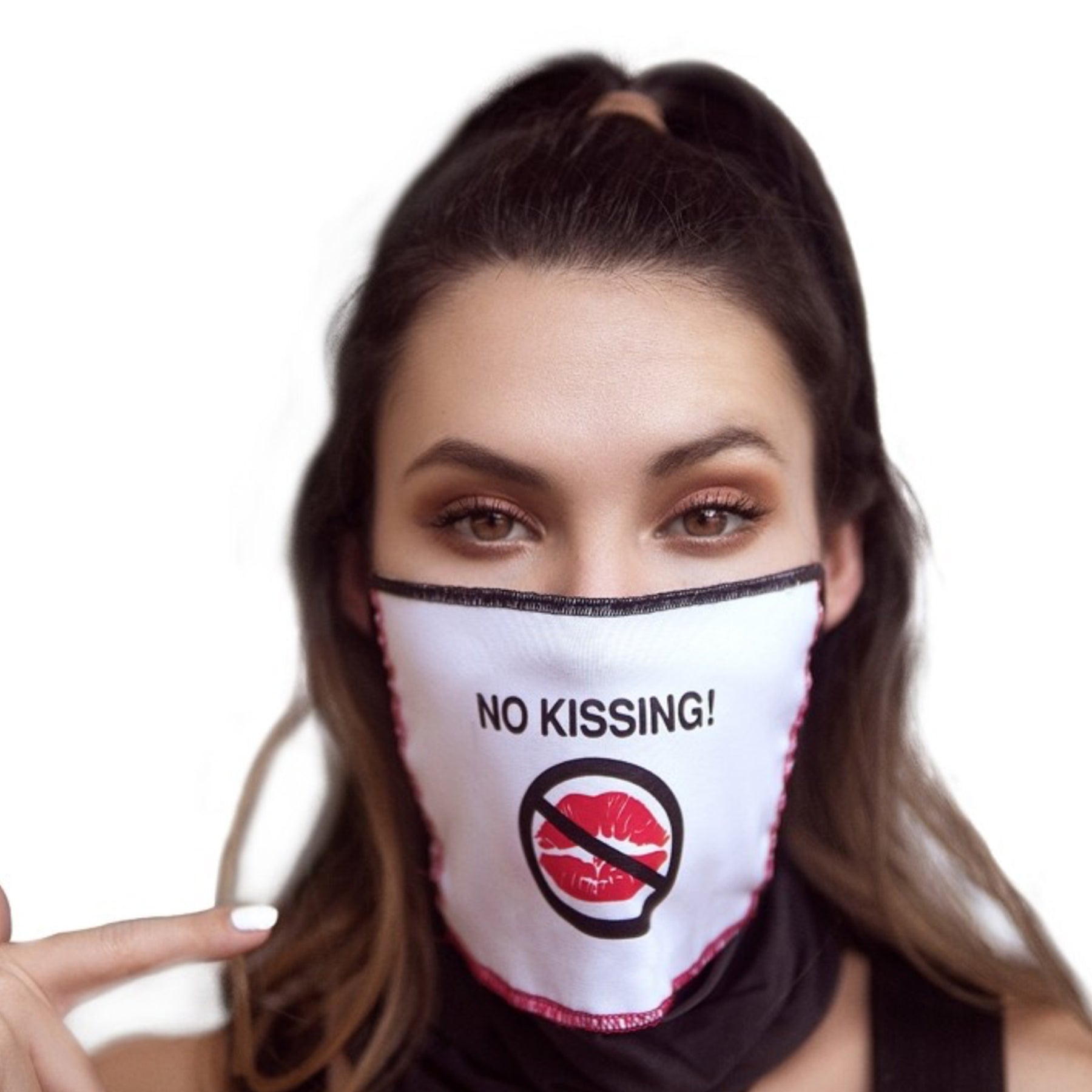 Face Mask Bandana | Red Lips/ No Kissing – Sasswear