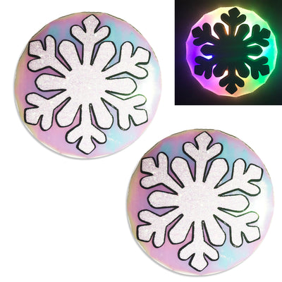 LED Nipple Pasties-White Snowflake Clickers